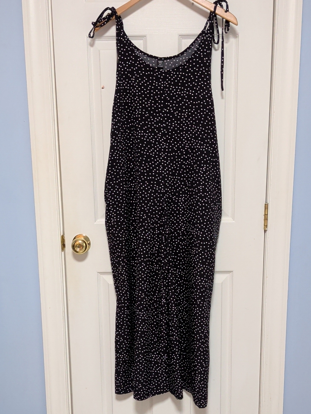 SHEIN Plus Size Black and White Polka Dot Wide Leg Jumper